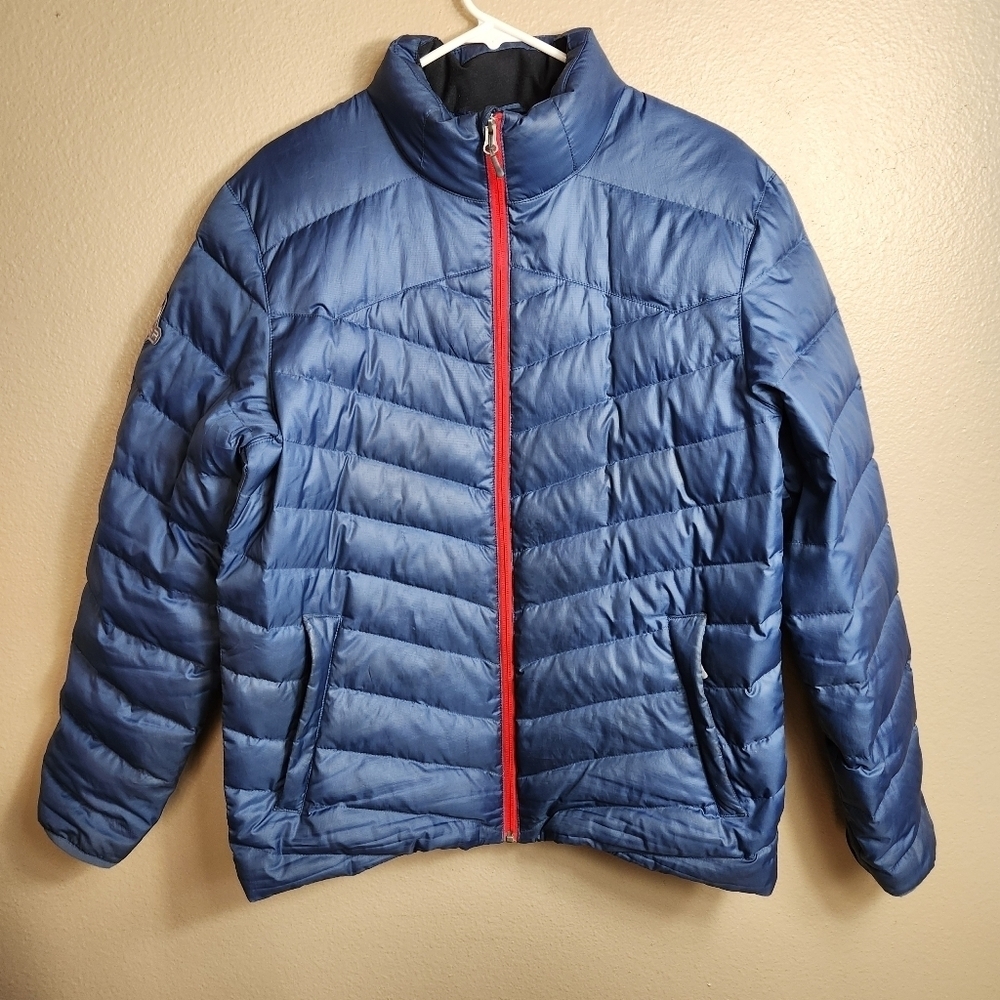 Spyder Mens Navy Grand Down Quilted Jacket-Size M